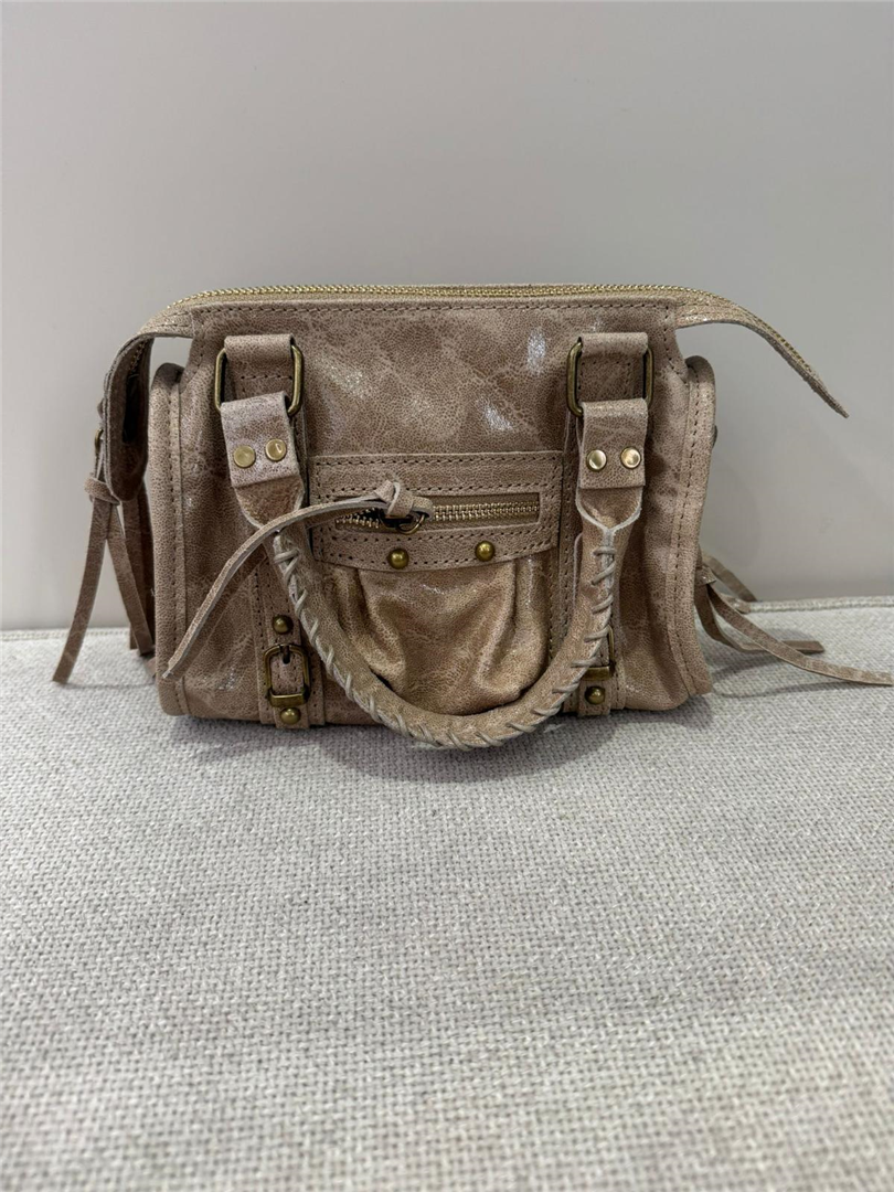 Borsa In Pelle Con Tracolla - Divisione Chickster's cod. M3516  color:taupe