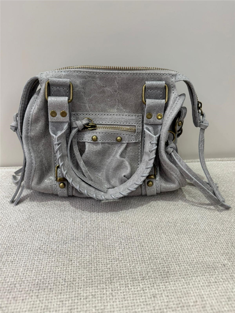 Borsa In Pelle Con Tracolla - Divisione Chickster's cod. M3516  color:grigio