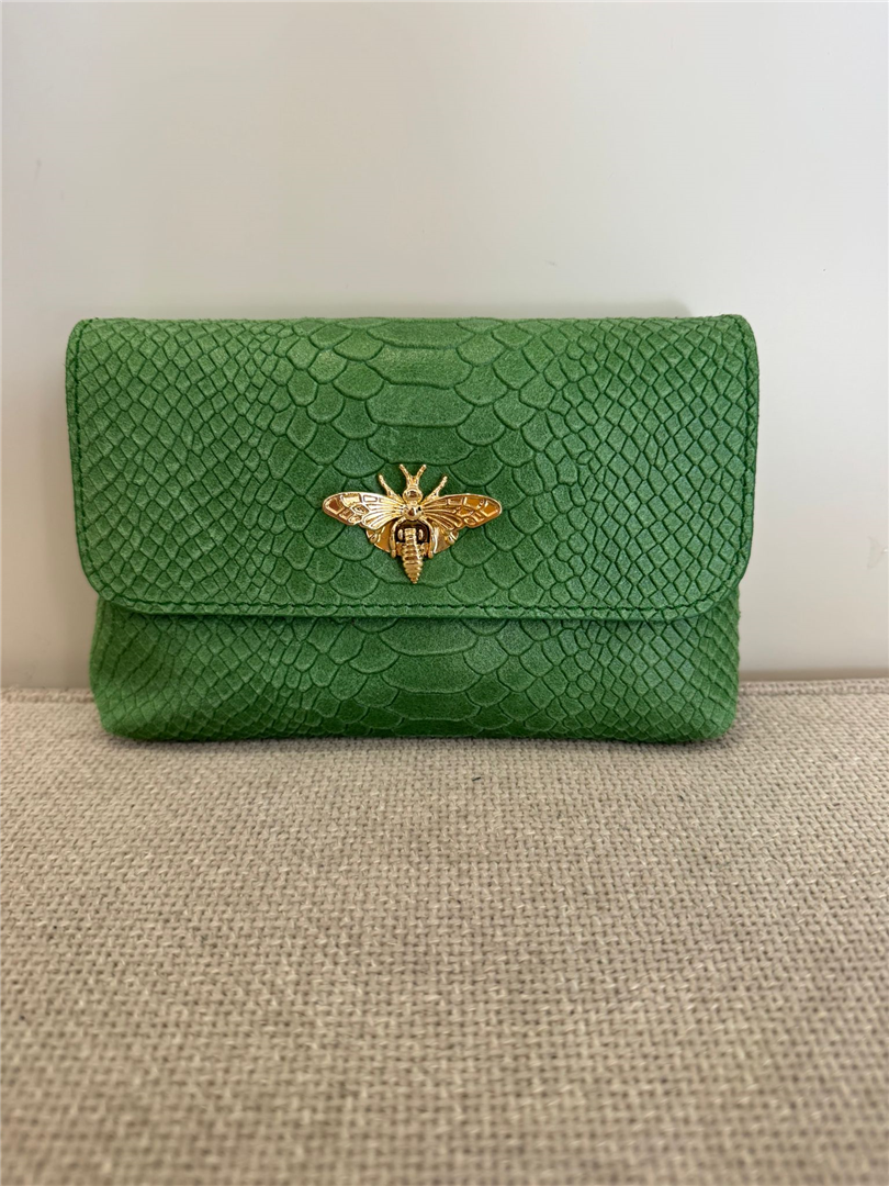 Borsetta Apina Con Tracolla Dorata - Divisione Chickster's cod. M3517  color:verde