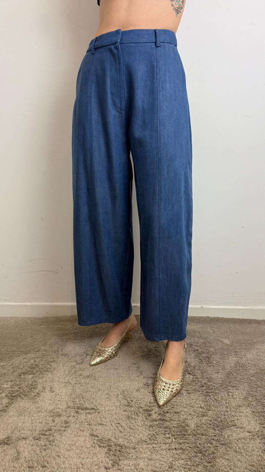 Pantalone Baggy In Chambray - Imperial cod. P6M0LGZ  color:blu denim