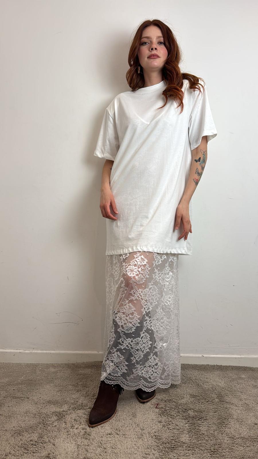 Abito T Shirt - Haveone cod. AVS_Q082  color:bianco