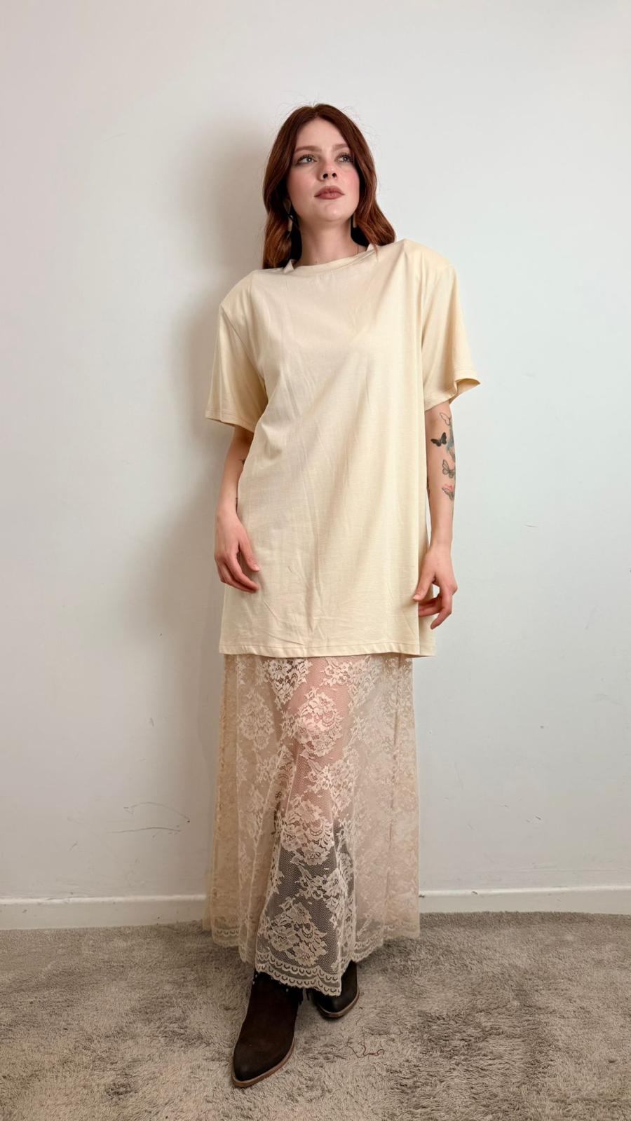 Abito T Shirt - Haveone cod. AVS_Q082  color:nocciola