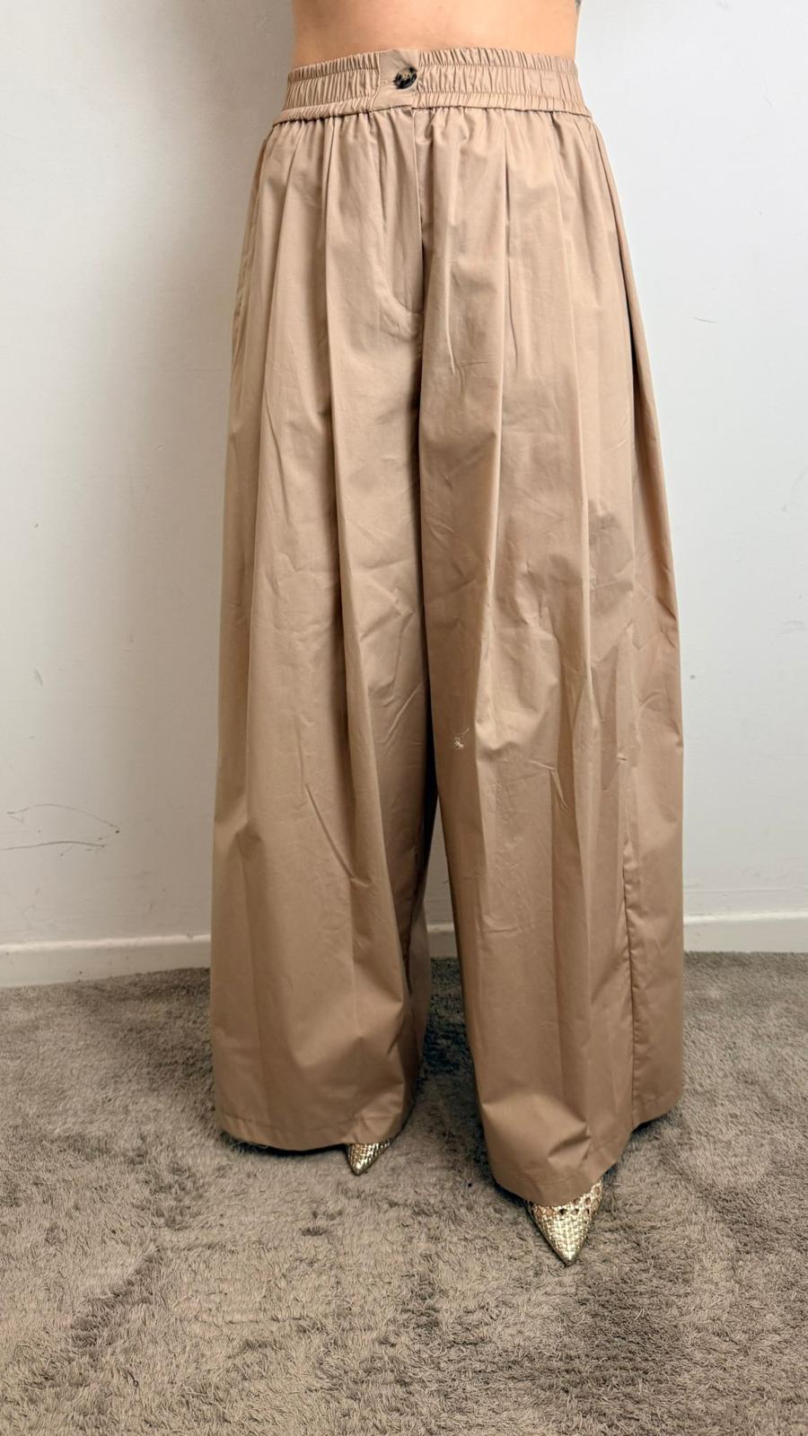 Pantalone Ampio Elastico In Vita - Vicolo cod. TAB1888  color:deserto