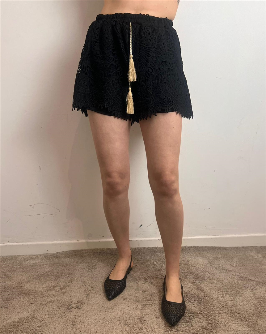 Short A Farfalla Elastico Vita - Haveone cod. PMA_Q348  color:nero