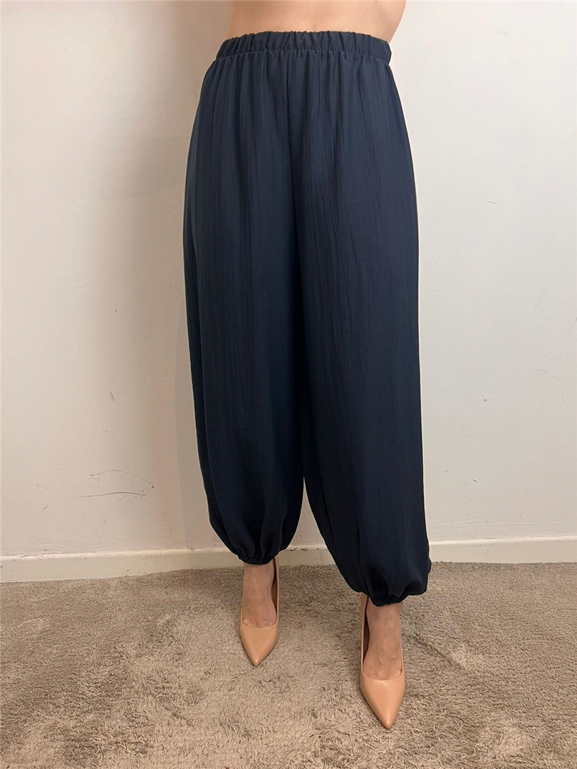 Pantalone Balloon Con Elastico Sul Fondo - Vicolo cod. TAB2269  color:blu