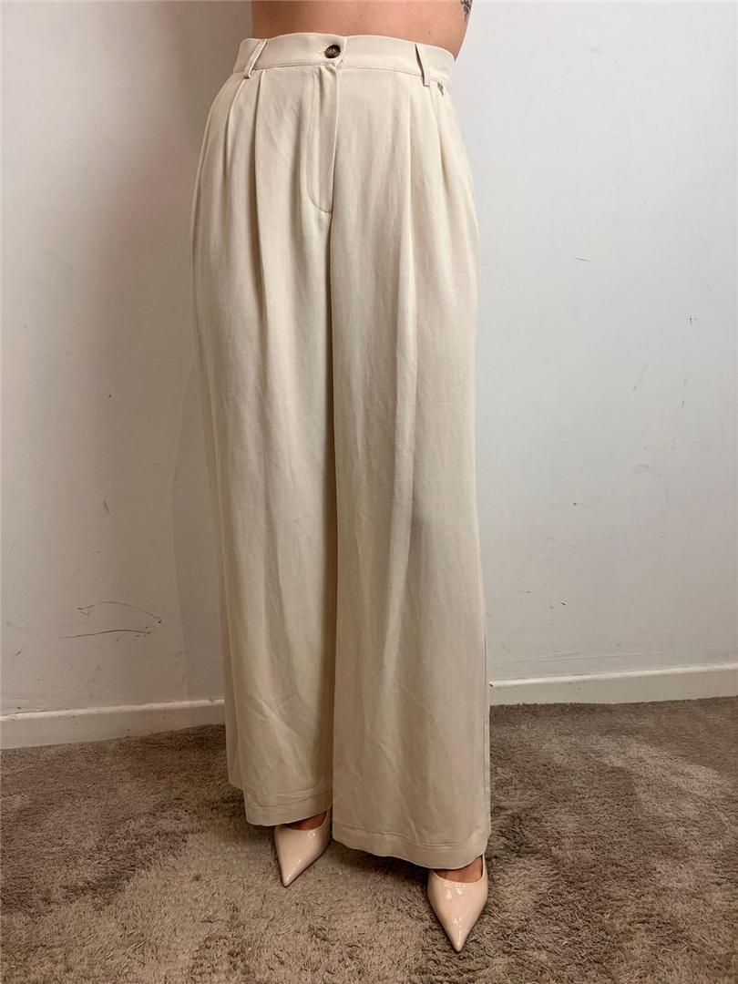Pantalone Palazzo Con Pinces - Philia Loft cod. M02N0947  color:burro