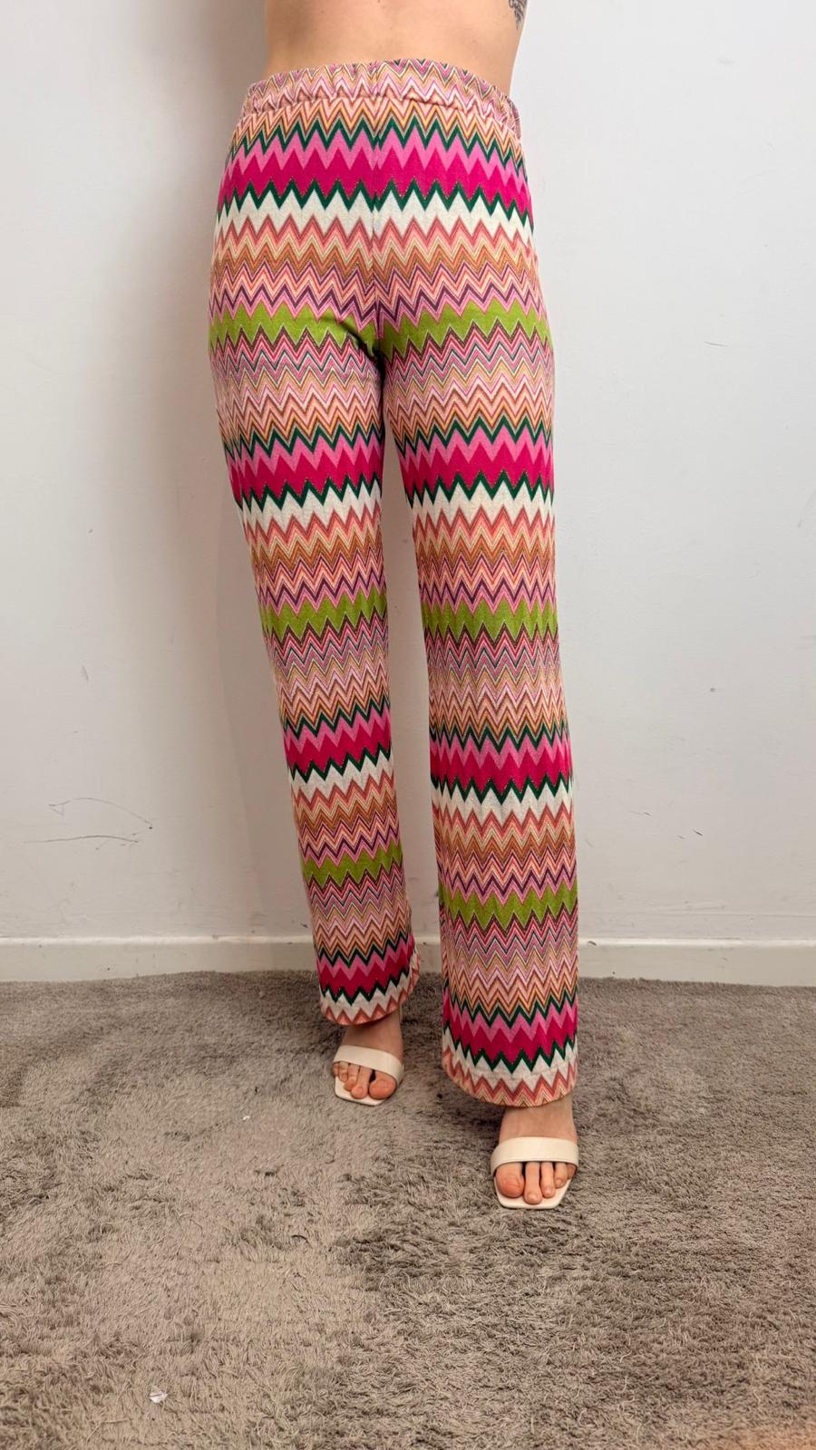 Pantalone Palazzo Fantasia Zig Zag - Vicolo cod. TAB2441  color:multicolor