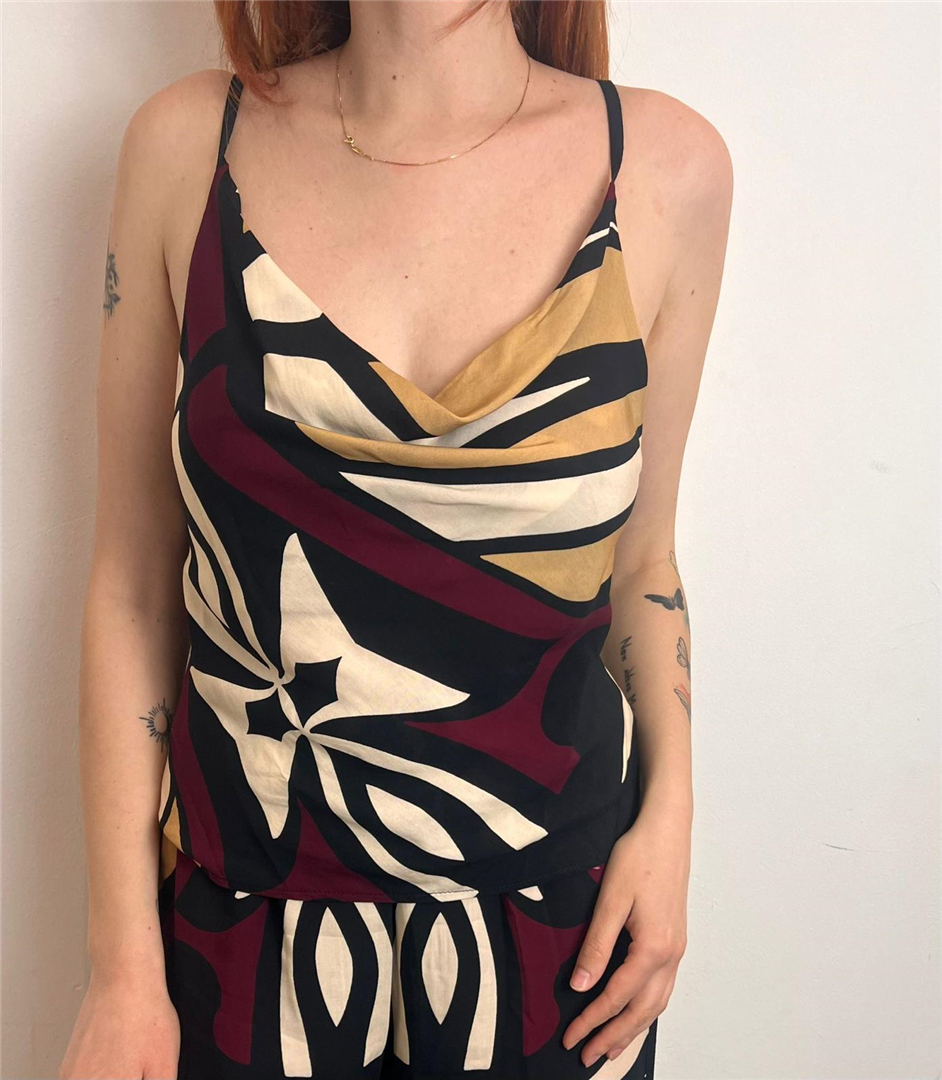 Top Fantasia Spalline Regolabile - Haveone cod. RVS_Q256  color:bordeaux/nero