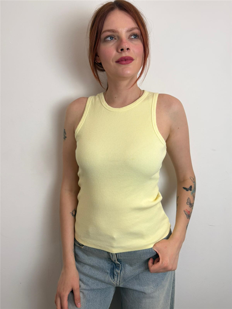 Canotta Scollo Americana - Haveone cod. RJS_Q029  color:giallo