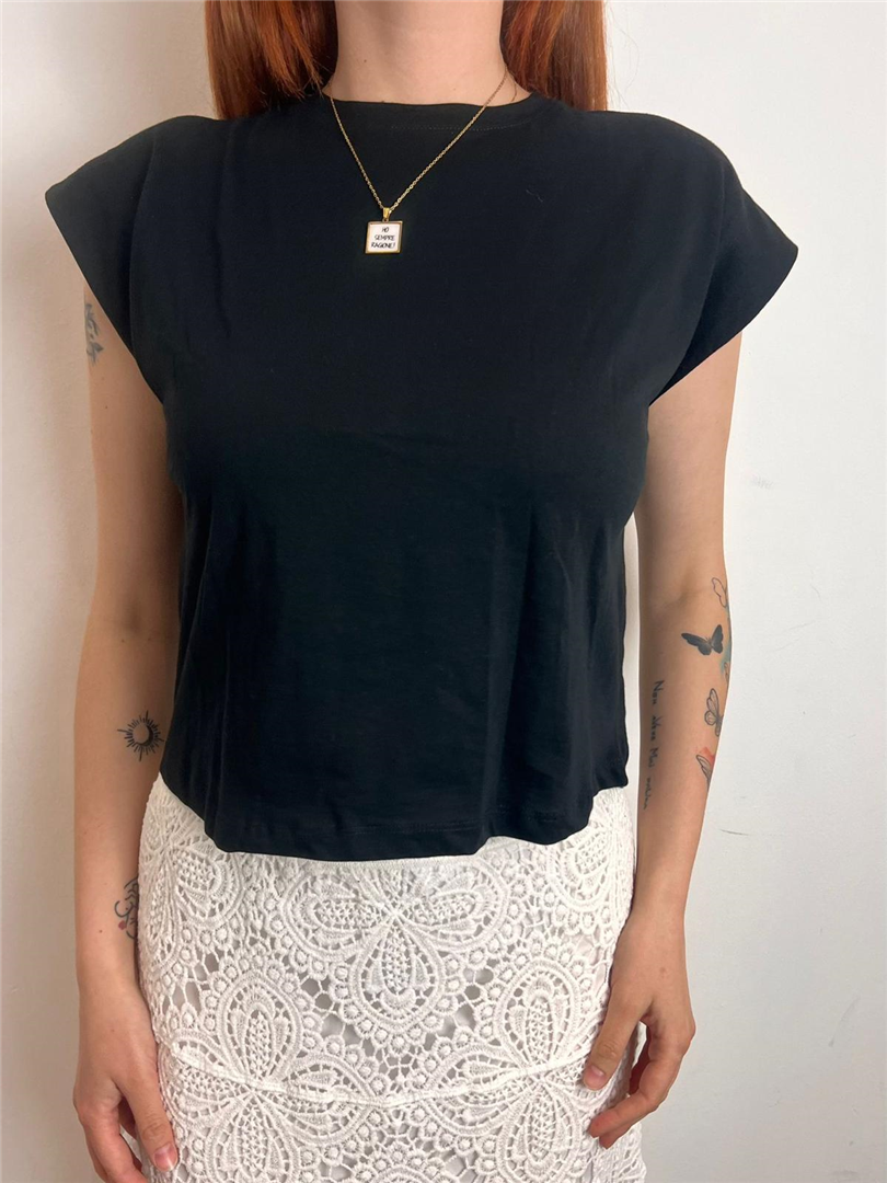 T Shirt Collanina - Haveone cod. TMA_Q226  color:nero