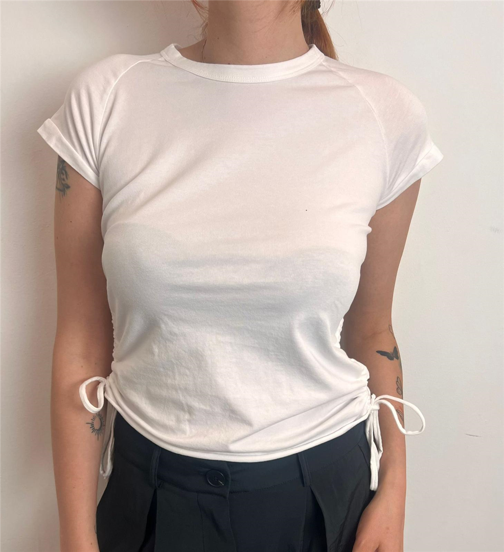 T Shirt Raglan Coulisse - Haveone cod. TJS_Q178  color:bianco