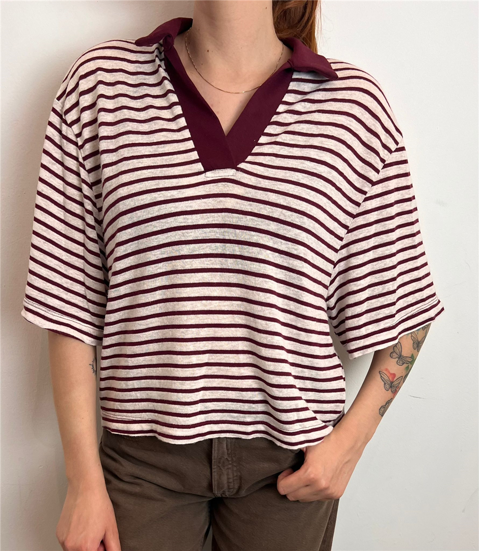 Maglia Polo A Righe - Philia Loft cod. V02F1104  color:india