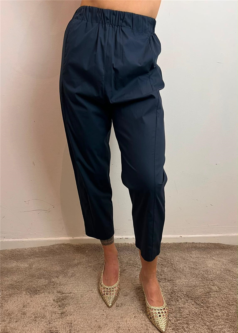 Pantalone In Popeline Con Elastico In Vita - Imperial cod. P4B5LFP  color:blu