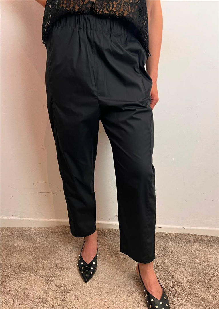 Pantalone In Popeline Con Elastico In Vita - Imperial cod. P4B5LFP  color:nero