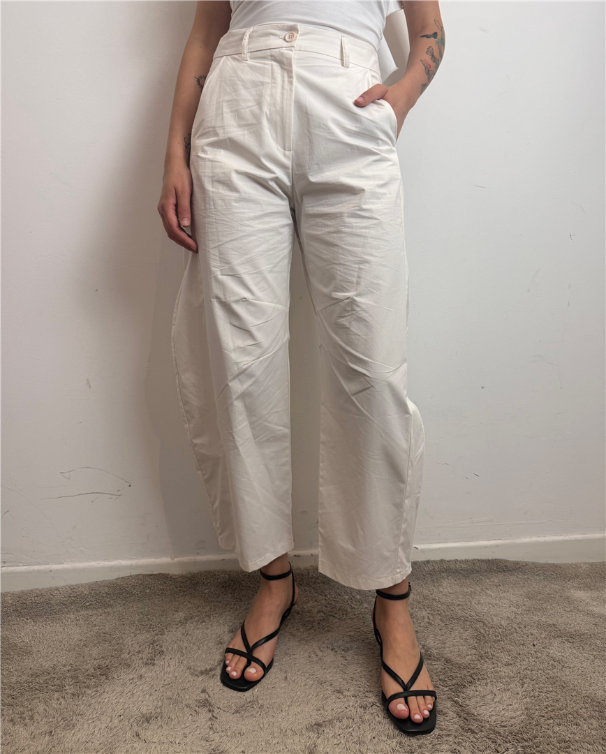 Pantalone Balloon In Popeline - Imperial cod. P5T5LSW  color:burro
