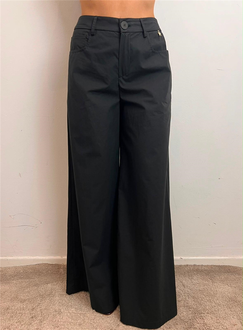 Pantalone Con Elastico Sul Retro In Popeline - Souvenir cod. M39F1623  color:nero