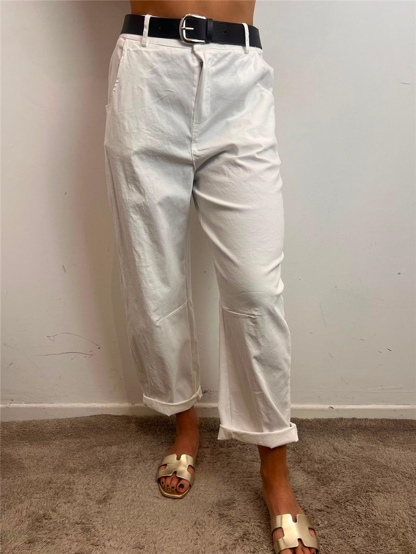Pantalone Con Cintura - Haveone cod. PFW_Q585  color:bianco sale