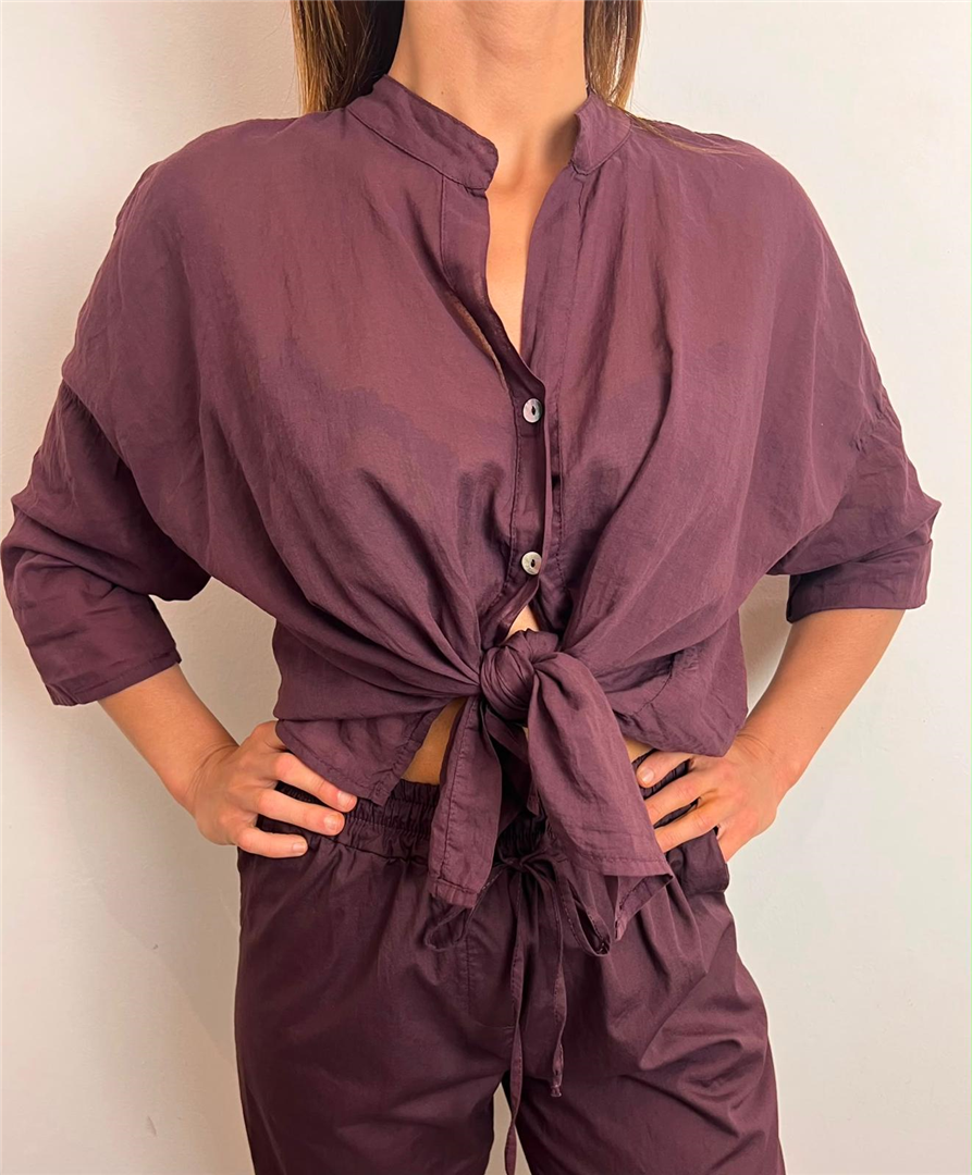 Camicia Voile Cotone 100%co - Haveone cod. CFL_Q387  color:fico