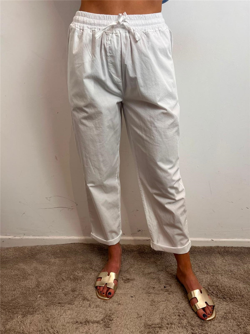 Pantalone Cotone 100%co - Haveone cod. PFL_Q565  color:latte