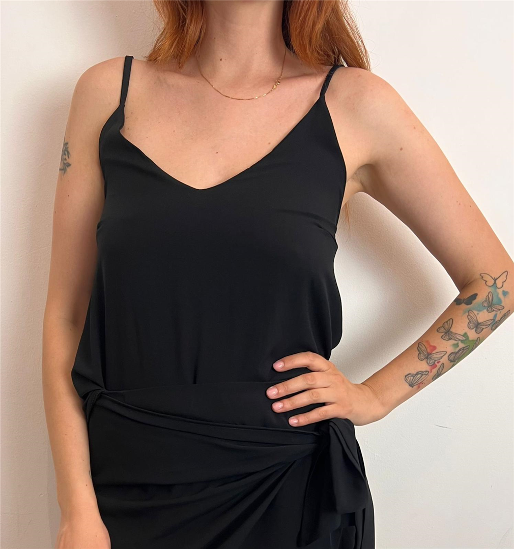 Top Canotta Spallini Regolabili - Haveone cod. RMA_Q318  color:nero