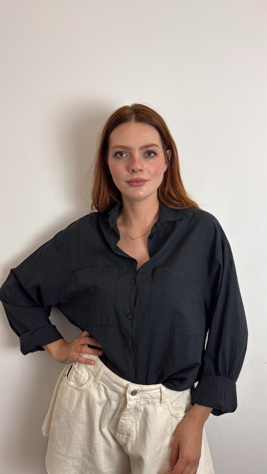 Camicia Con Tasche Davanti - Haveone cod. CFW_Q408  color:nero