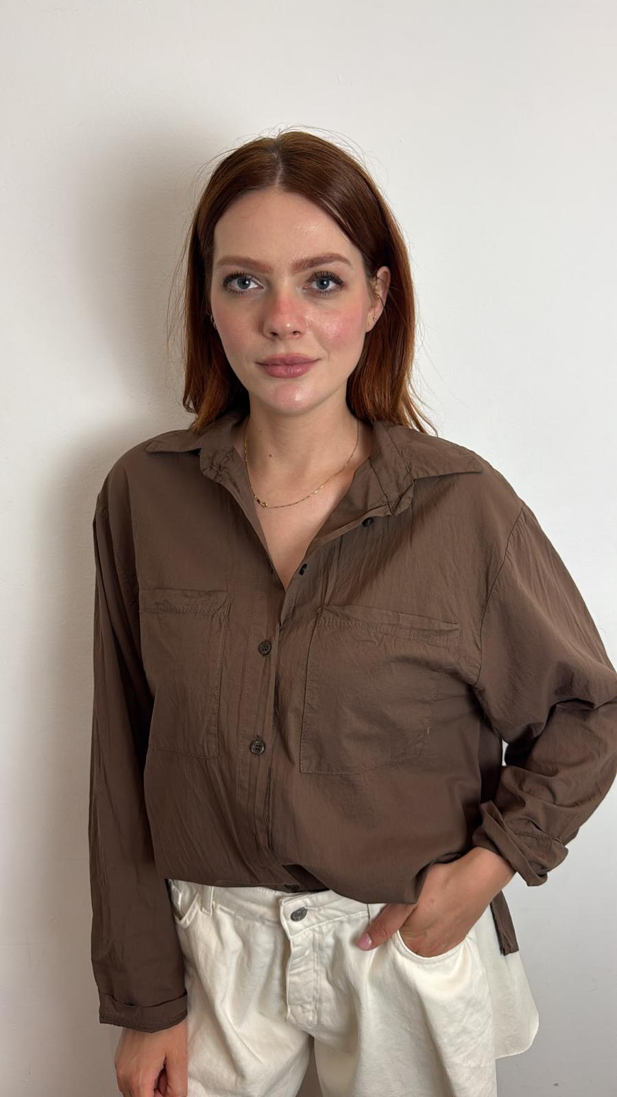 Camicia Con Tasche Davanti - Haveone cod. CFW_Q408  color:moro