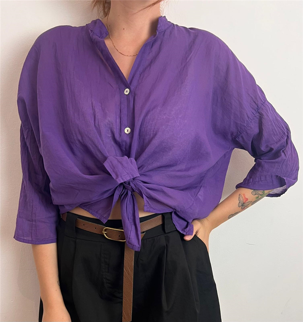Camicia Voile Cotone 100%co - Haveone cod. CFL_Q387  color:ranuncolo