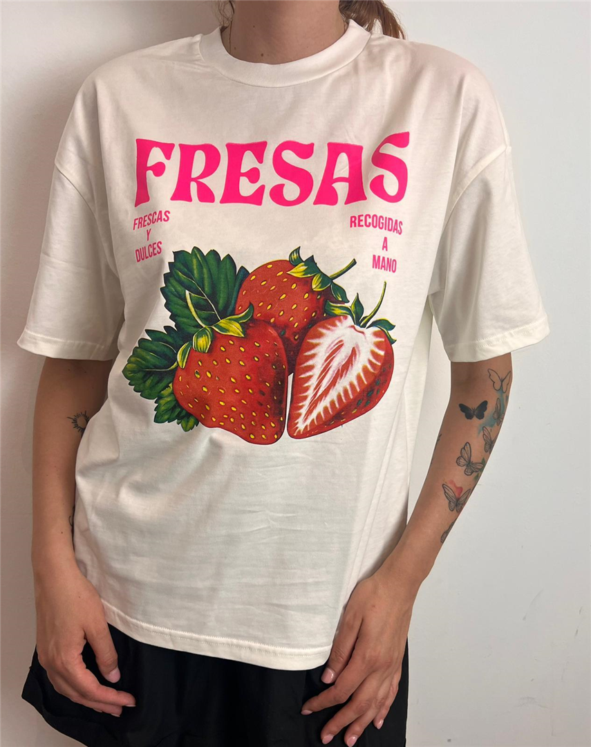 T Shirt Fresas - Haveone cod. TDY_Q241  color:latte