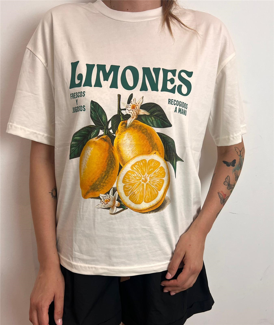 T Shirt Limones - Haveone cod. TDY_Q240  color:latte