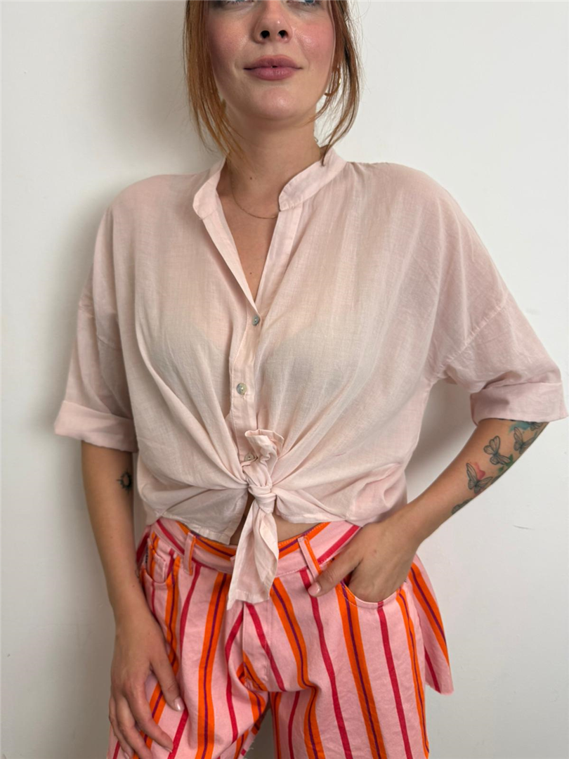 Camicia Voile Cotone 100%co - Haveone cod. CFL_Q387  color:cipria