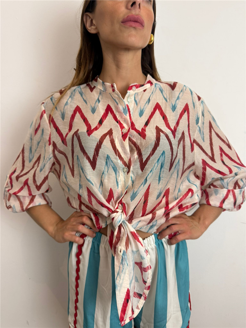Camicia Eco - Haveone cod. CVS_Q467  color:fantasia zigzag
