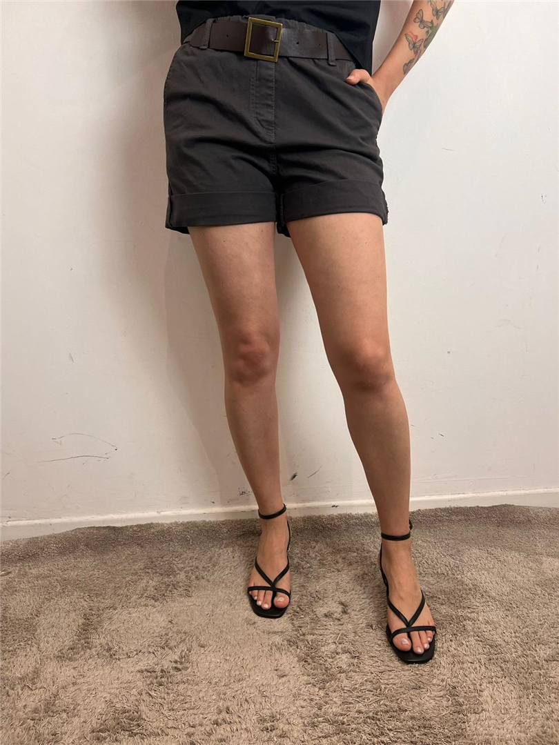 Shorts Regular Con Risvolto E Cintura - Please cod. D0JEAV2CCC  color:chocolate brown