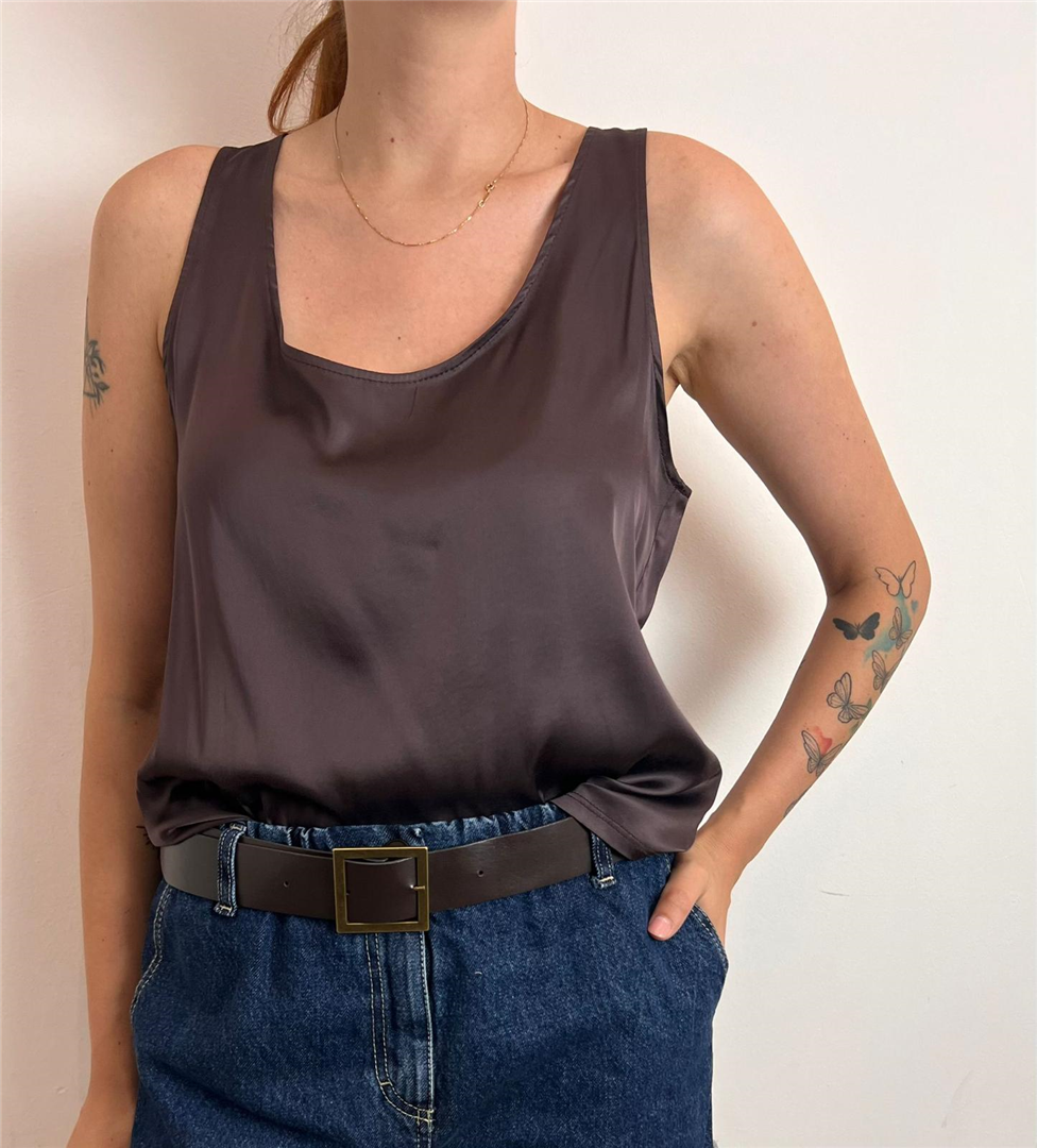 Blusa Smanicata - Please cod. ROTVCXD000  color:marrone
