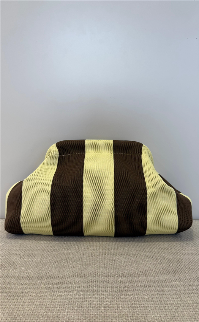 Pochette A Righe New Stripe Con Tracolla - Divisione Chickster's cod. M3606-3606  color:yellow/moro