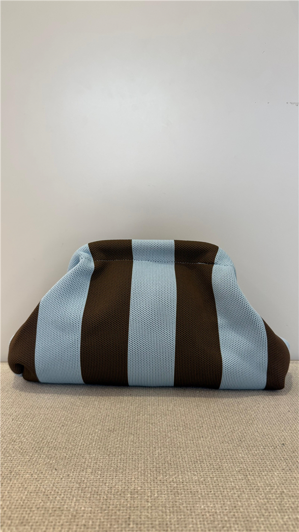 Pochette A Righe New Stripe Con Tracolla - Divisione Chickster's cod. M3606-3606  color:cielo/moro