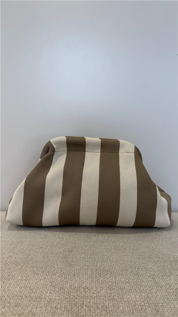 Pochette A Righe New Stripe Con Tracolla - Divisione Chickster's cod. M3606-3606  color:sabbia/taupe