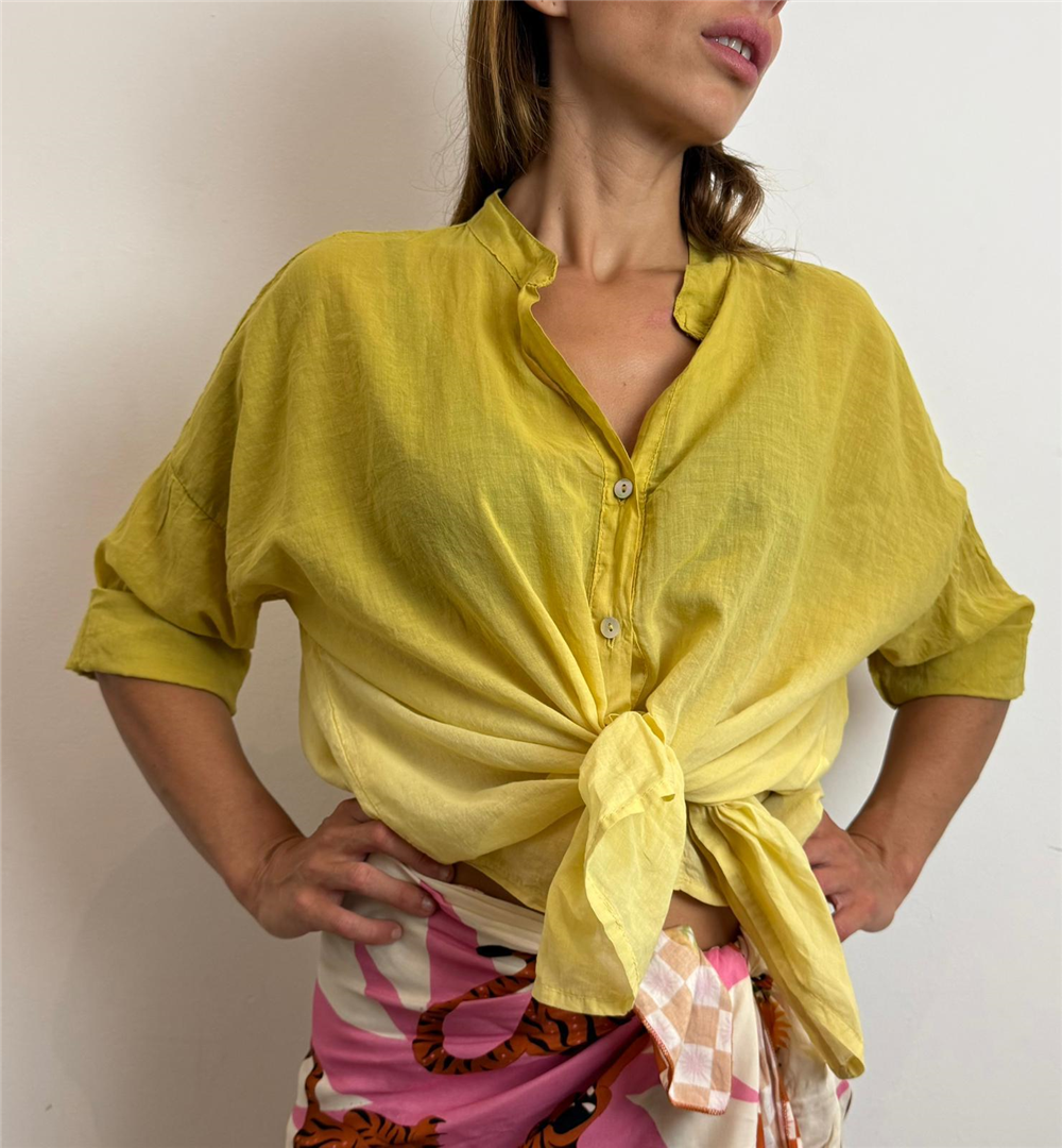 Camicia Sfumata - Haveone cod. CFL_Q475  color:senape