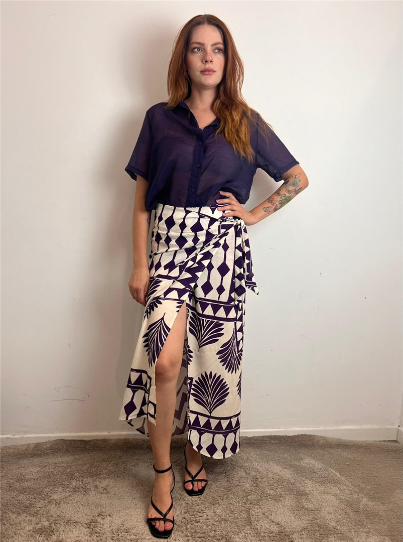 Twin Set Camicia E Gonna Pareo - Vicolo cod. TAB3385  color:viola