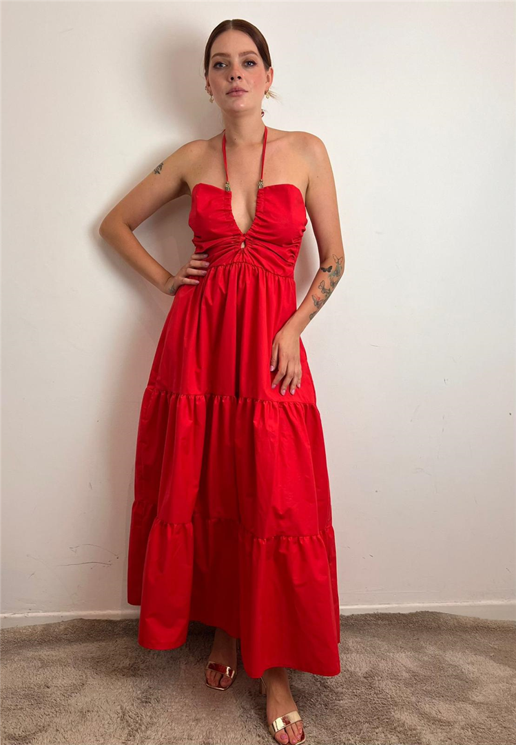 Abito Lungo - Philia Loft cod. D02N1159  color:rosso
