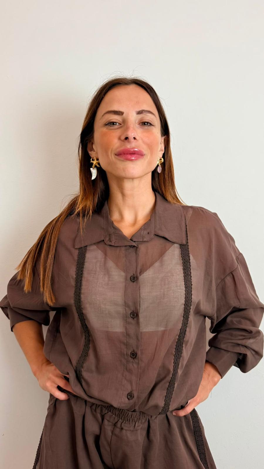 Camicia Lunga - Philia Loft cod. D02N1325  color:terracotta