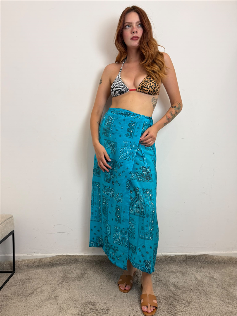 Sea Set Gonna Pareo E Costume - Vicolo cod. TAB3417  color:turchese