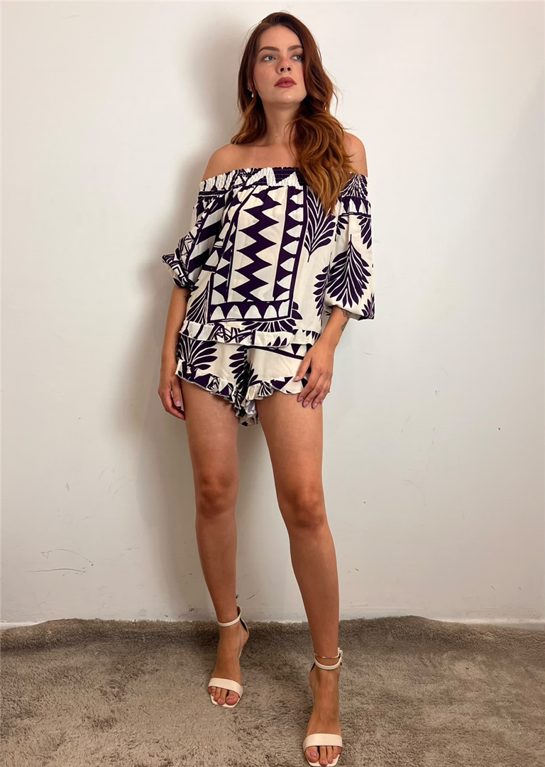 Twin Set Blusa E Shorts - Vicolo cod. TAB3386  color:viola