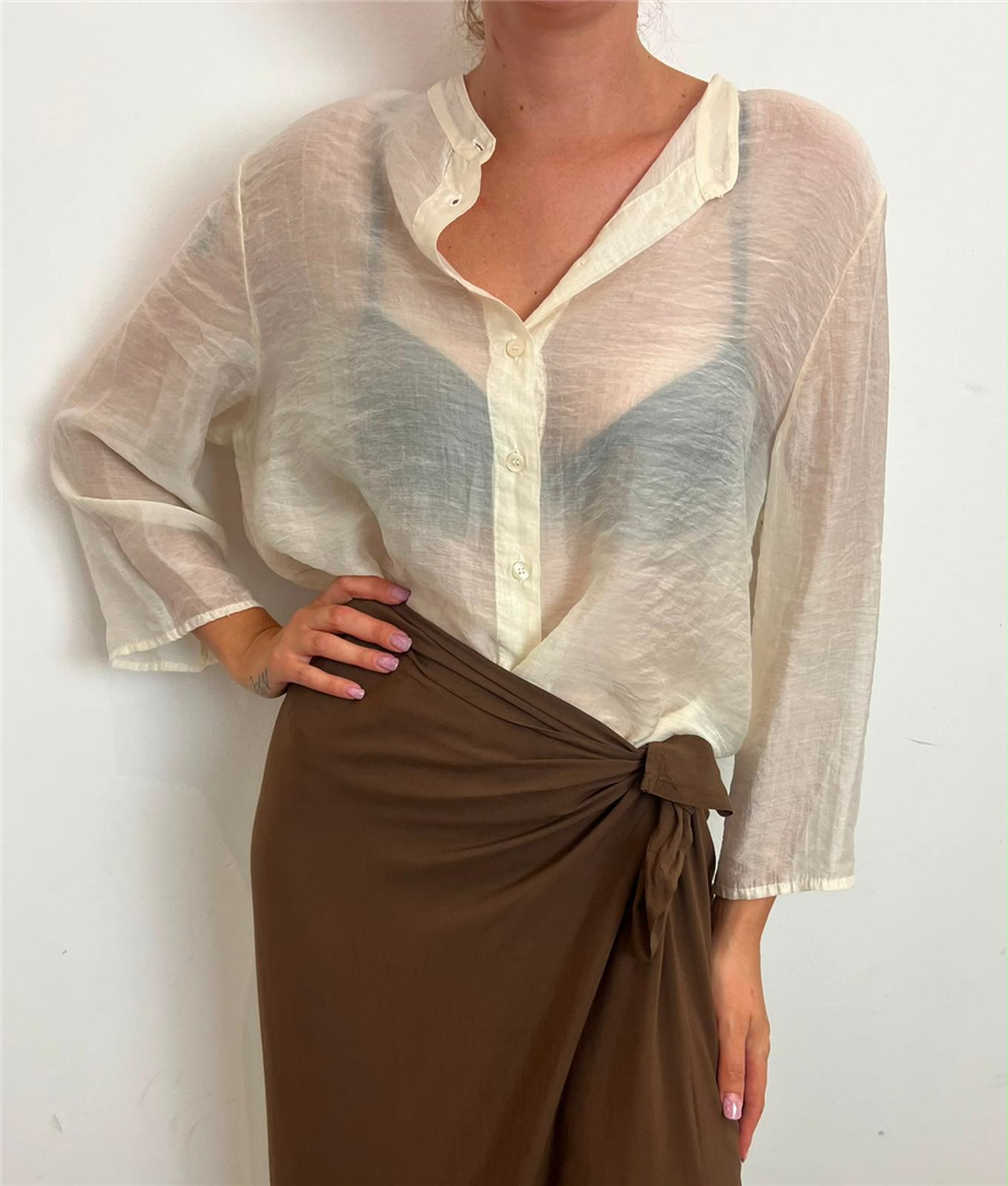 Camicia Manica Bottone - Haveone cod. CWG_Q501  color:burro