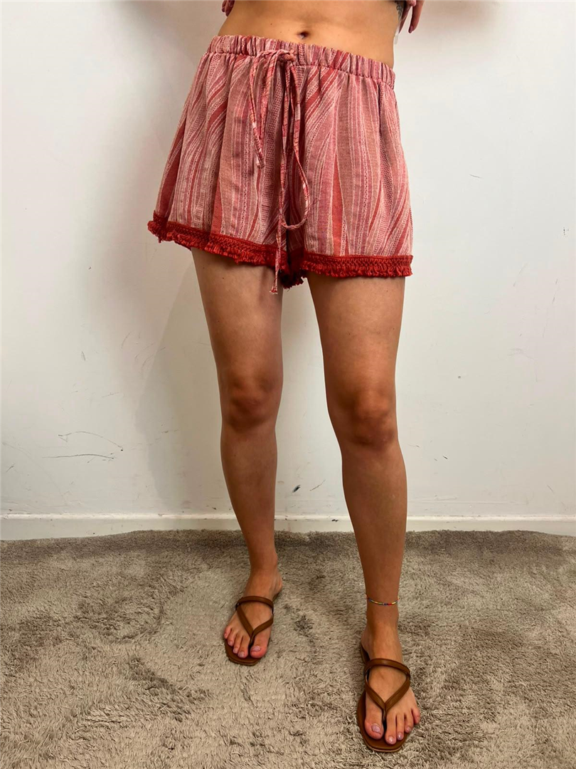 Shorts Con Frangina - Haveone cod. PMA_Q576  color:rosso