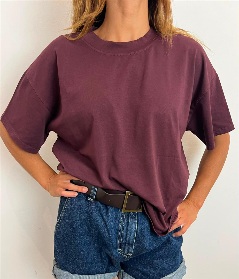 Maglia Scatola Paricollo M/corta - Haveone cod. MJS_Q017  color:fico