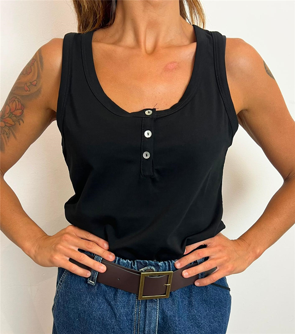 Canotta Serafino Jersey - Haveone cod. RXT_Q315  color:nero