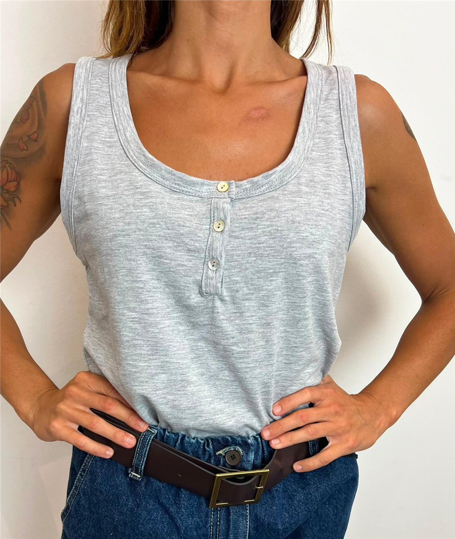 Canotta Serafino Jersey - Haveone cod. RXT_Q315  color:grigio melange