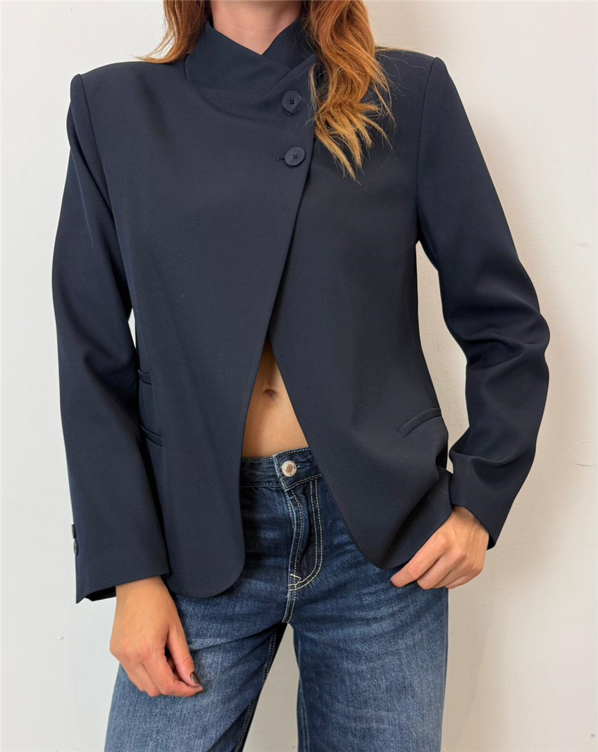 Giacca Coreana - Haveone cod. JMN_R005  color:blu