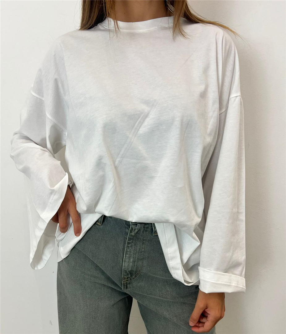 Tshirt Over Manica Lunga - Vicolo cod. UAC0058  color:naturale