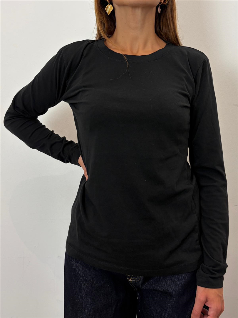Maglia Slim M/lunga Paricollo - Haveone cod. MJS_R121  color:nero